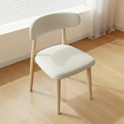 Mid-Century Modern Wooden Dining Chair Set of 2 Image - 12