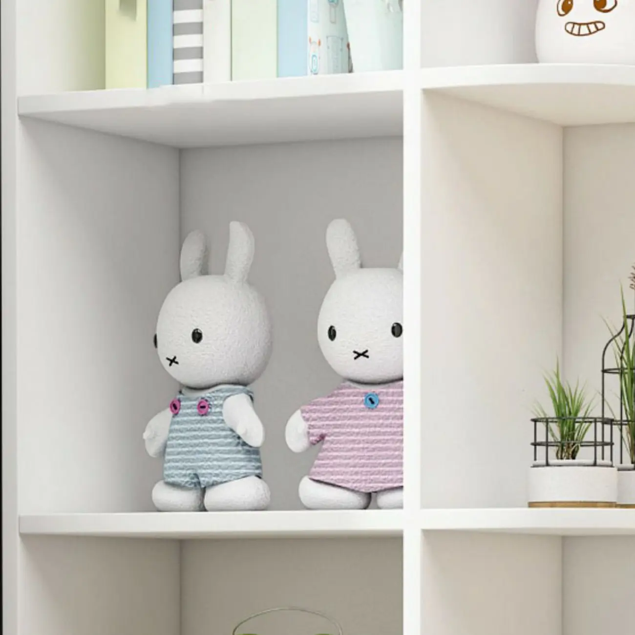 Modern White Wood Corner Utility Cabinet with Open Shelves Image - 6 | homeyfad