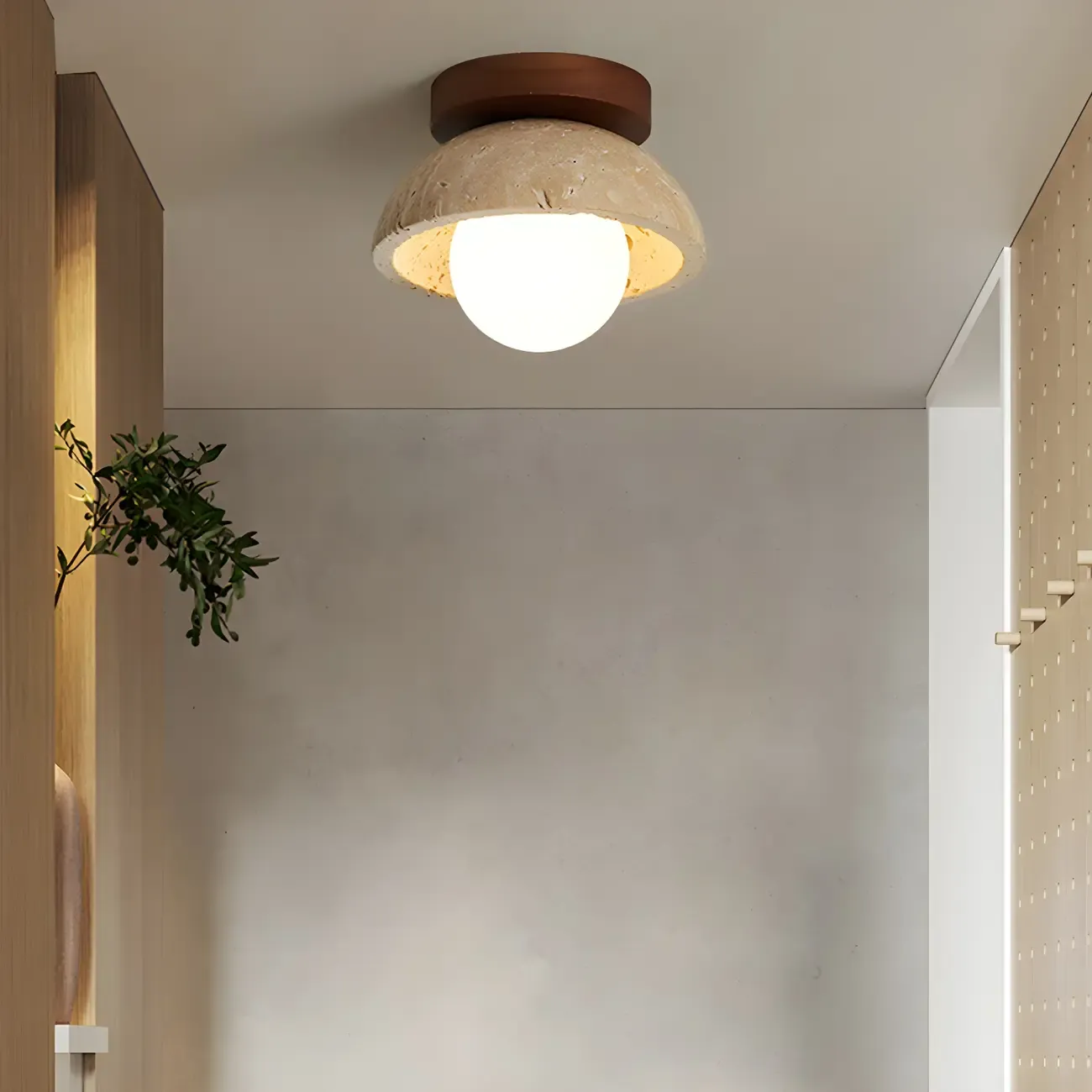 Modern Glass Flush Mount Ceiling Light for Aisle Ambiance Image - 2