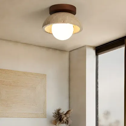 Modern Glass Flush Mount Ceiling Light for Aisle Ambiance Image - 4