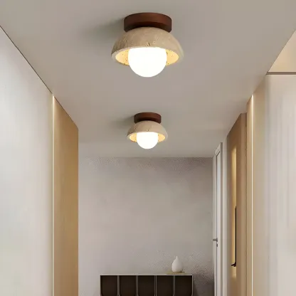 Modern Glass Flush Mount Ceiling Light for Aisle Ambiance Image - 5