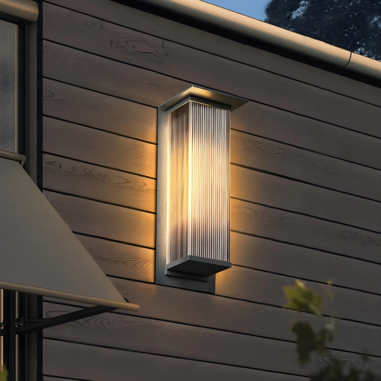 Modern Geometric Stainless Steel Outdoor Wall Light Image - 2 | homeyfad