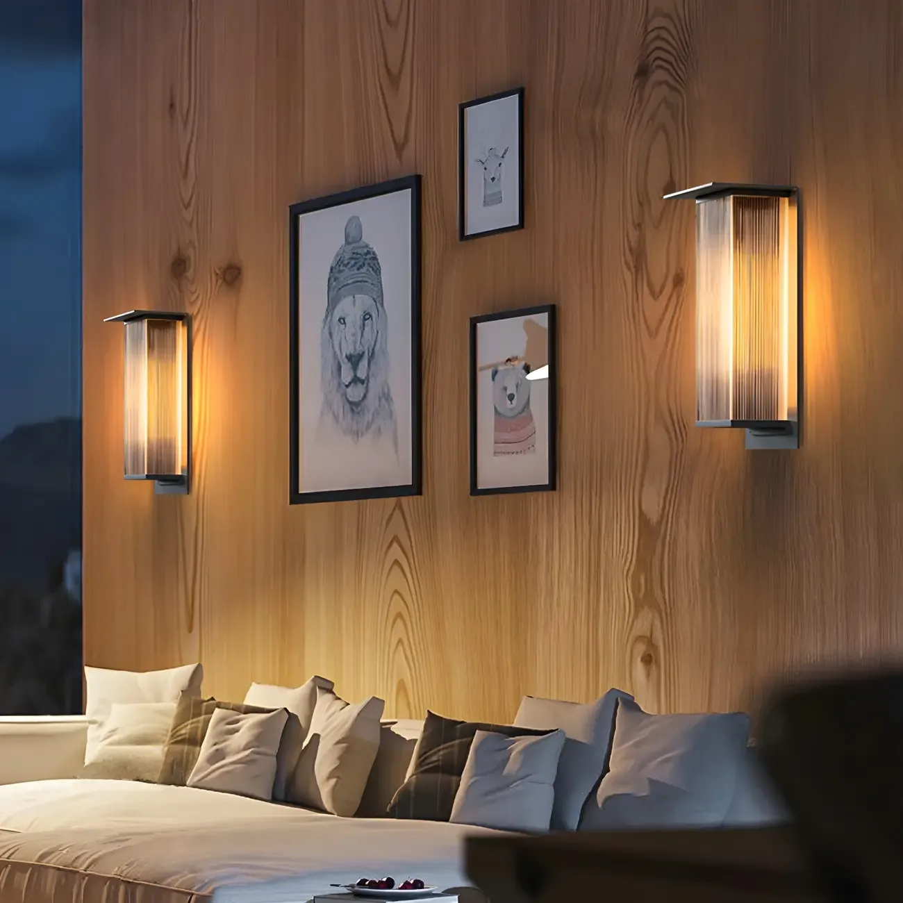 Modern Geometric Stainless Steel Outdoor Wall Light Image - 6