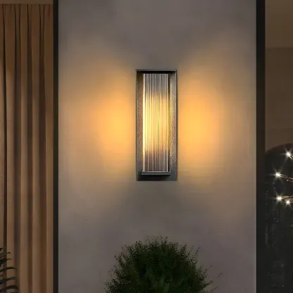 Modern Geometric Stainless Steel Outdoor Wall Light Image - 8