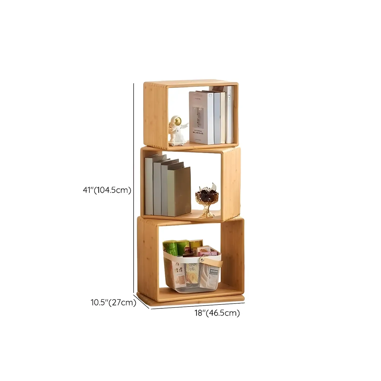 4-Tier Modern Wooden Open Cube Display Bookcase Image - 13