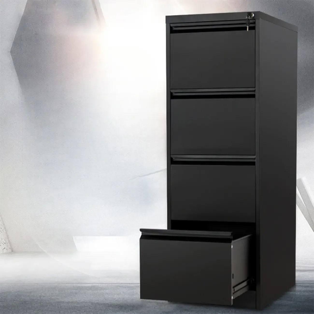 Glam Steel Filing Cabinet with Drawers in 3 Colors for Office Image - 4