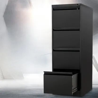 Glam Steel Filing Cabinet with Drawers in 3 Colors for Office Image - 4