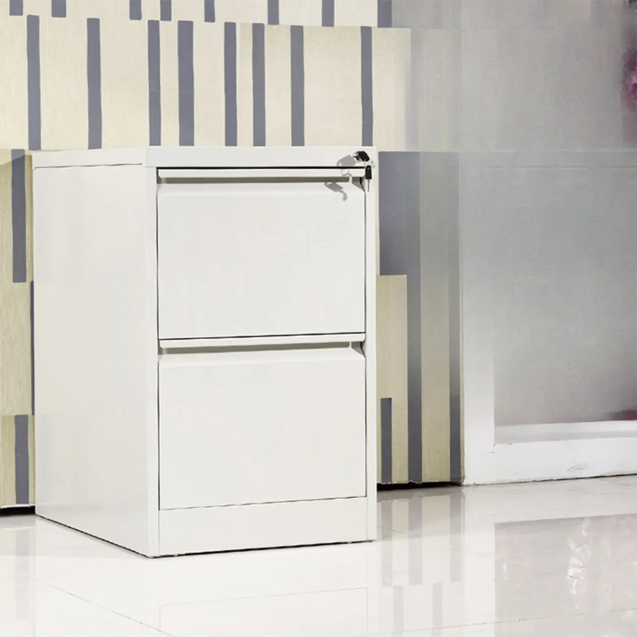 Glam Steel Filing Cabinet with Drawers in 3 Colors for Office Image - 5 | homeyfad