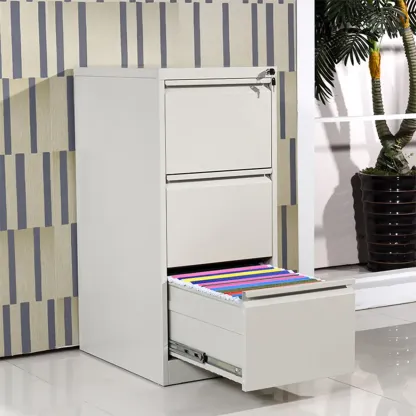 Glam Steel Filing Cabinet with Drawers in 3 Colors for Office Image - 8