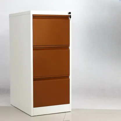 Glam Steel Filing Cabinet with Drawers in 3 Colors for Office Image - 16