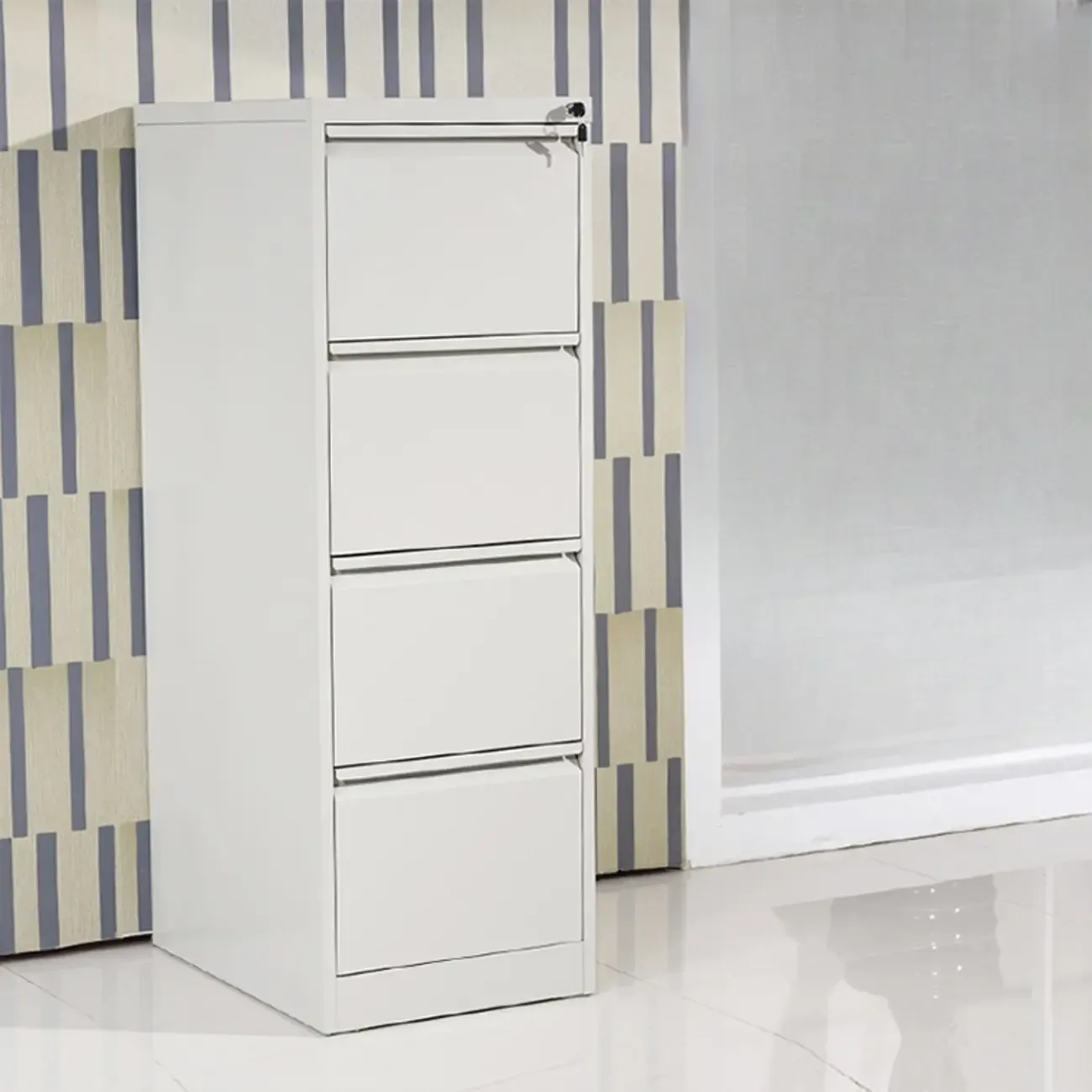 Glam Steel Filing Cabinet with Drawers in 3 Colors for Office Image - 19