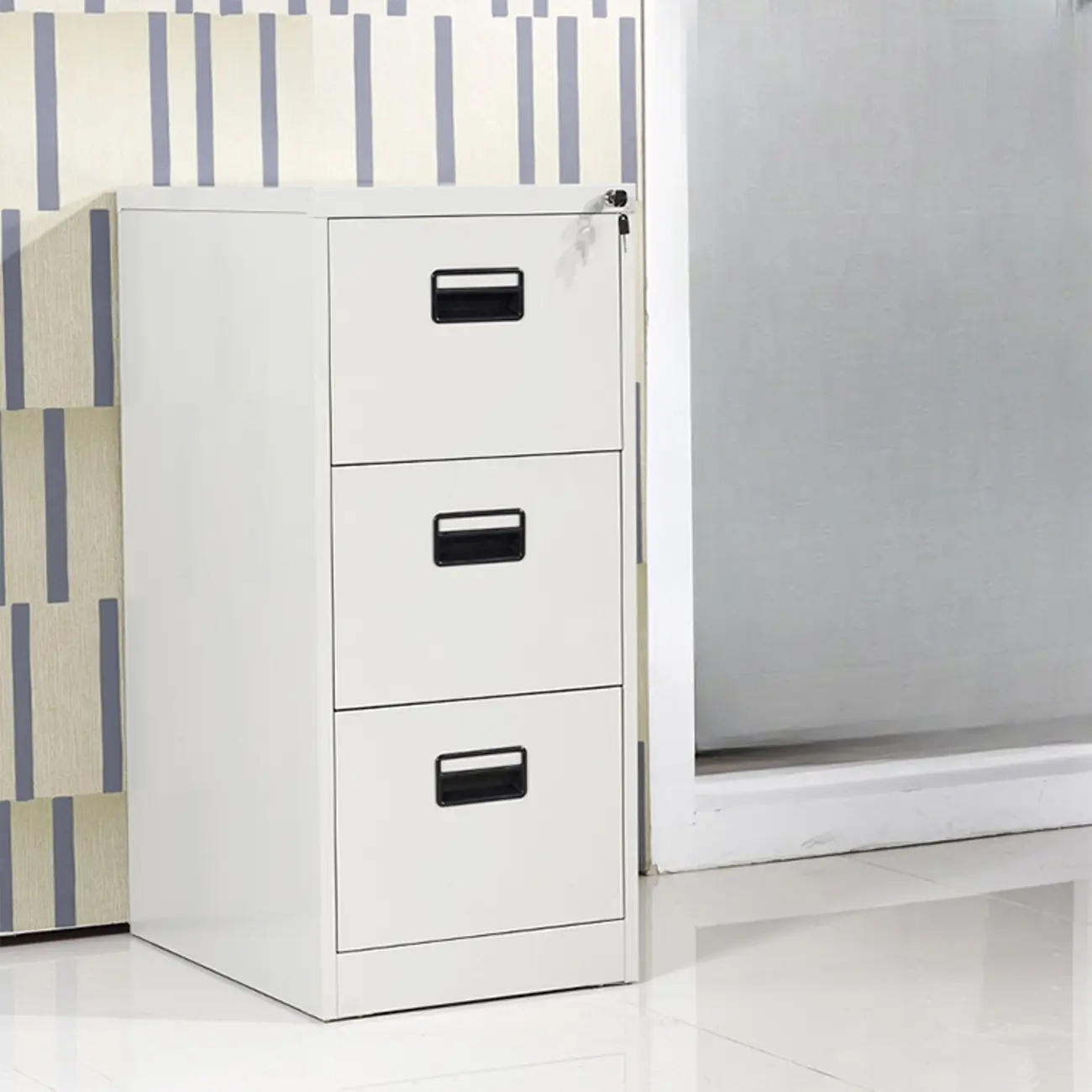 Glam Steel Filing Cabinet with Drawers in 3 Colors for Office Image - 23 | homeyfad