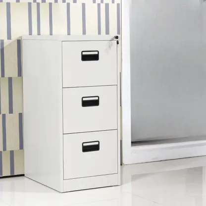 Glam Steel Filing Cabinet with Drawers in 3 Colors for Office Image - 23