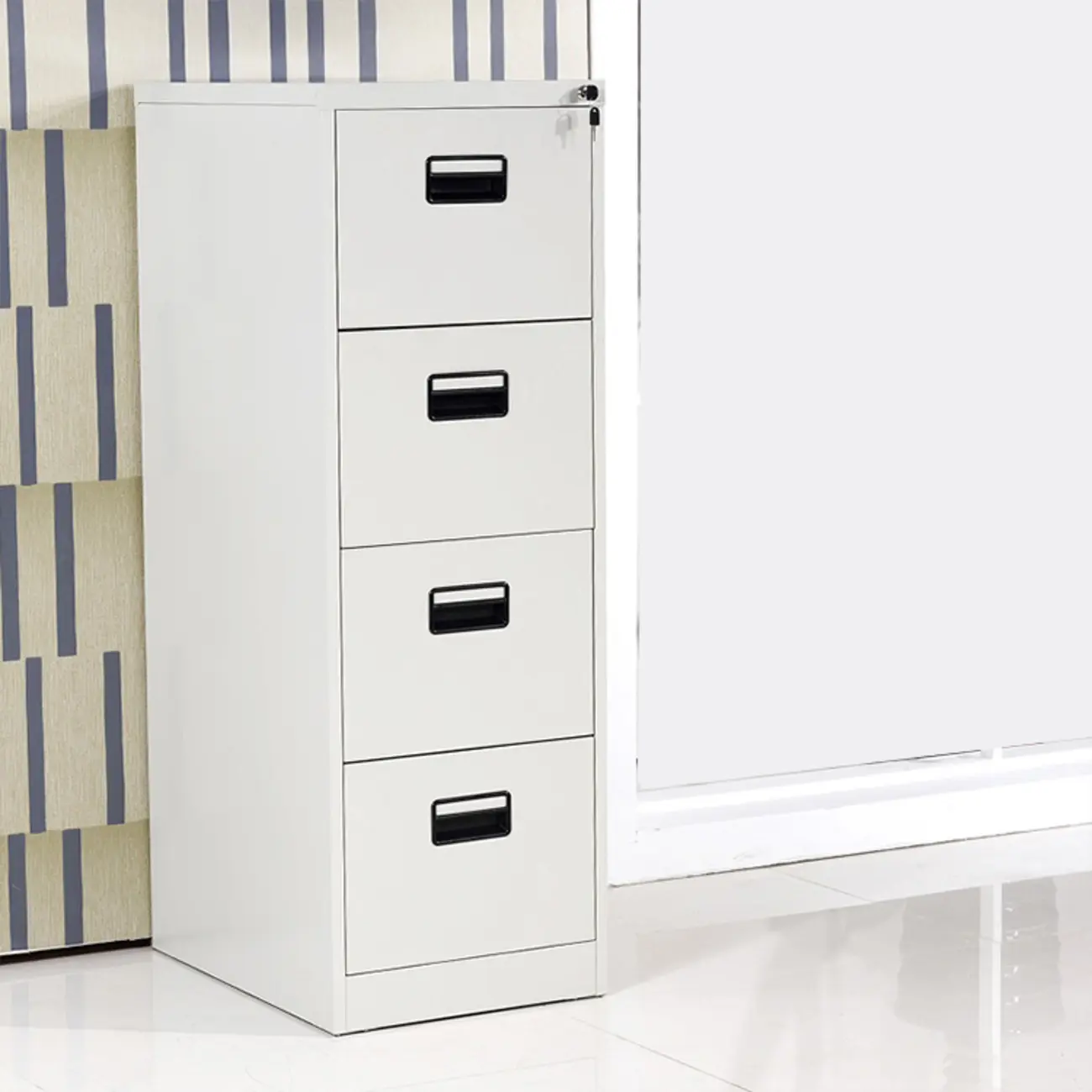 Glam Steel Filing Cabinet with Drawers in 3 Colors for Office Image - 24 | homeyfad