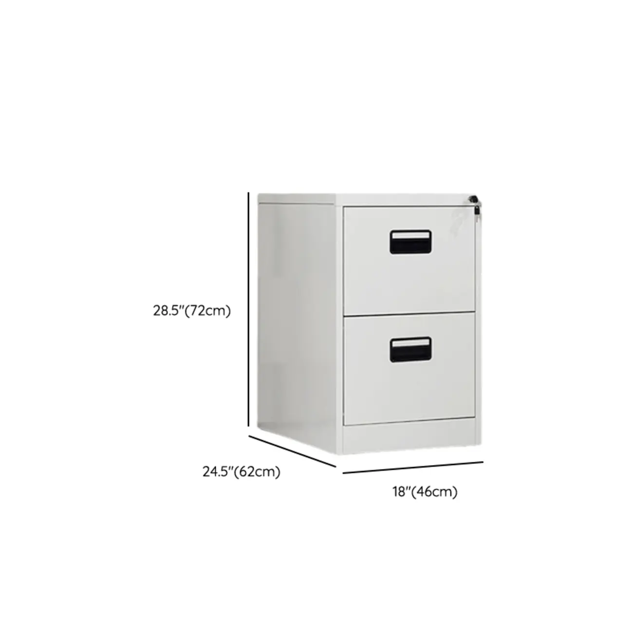 Glam Steel Filing Cabinet with Drawers in 3 Colors for Office #size