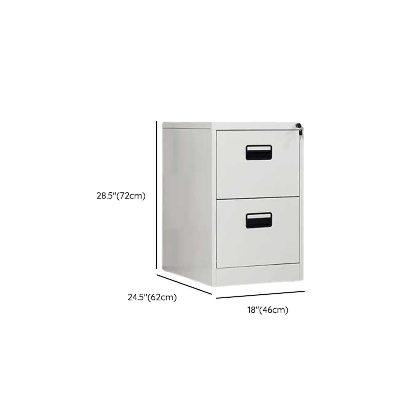 Glam Steel Filing Cabinet with Drawers in 3 Colors for Office #size