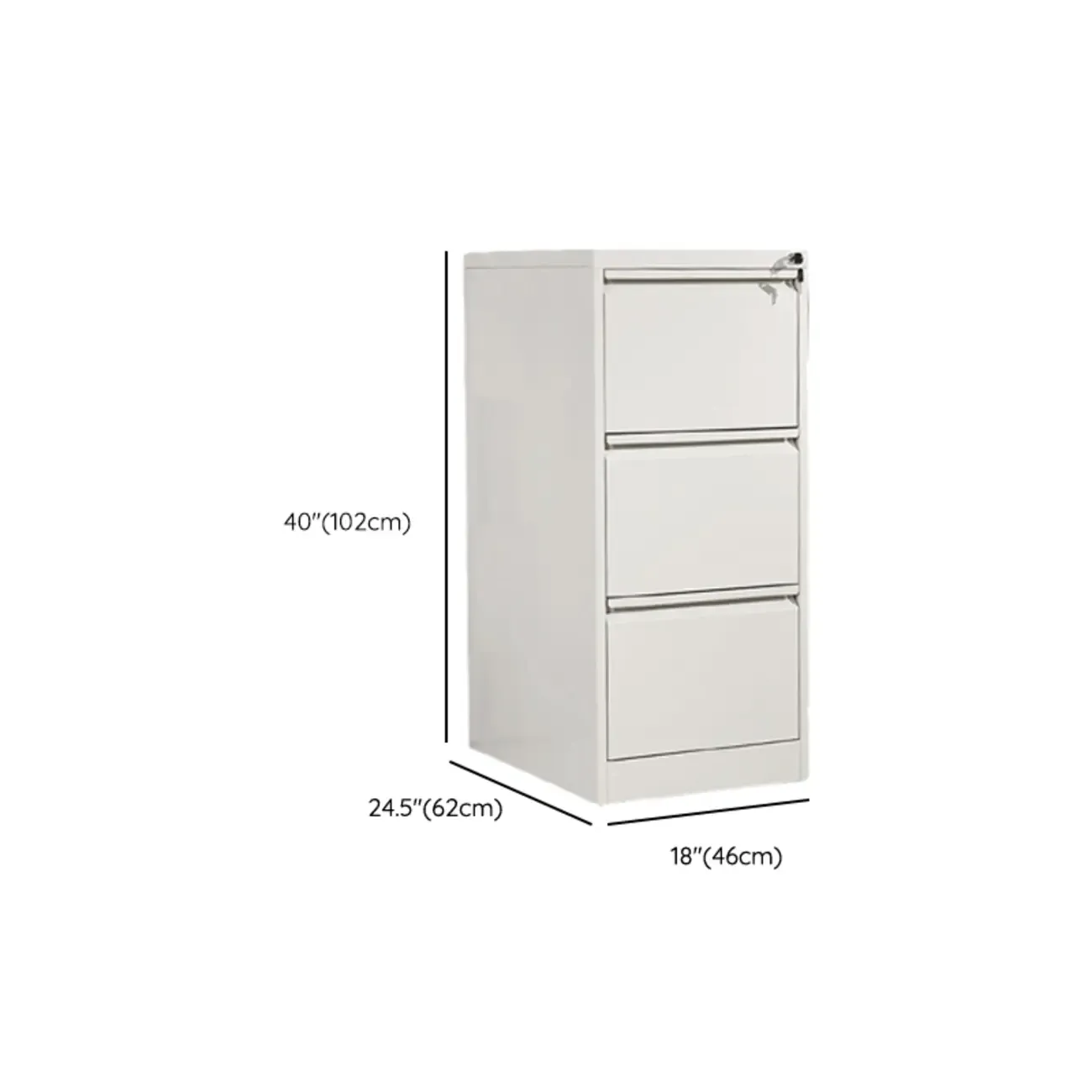Glam Steel Filing Cabinet with Drawers in 3 Colors for Office Image - 29