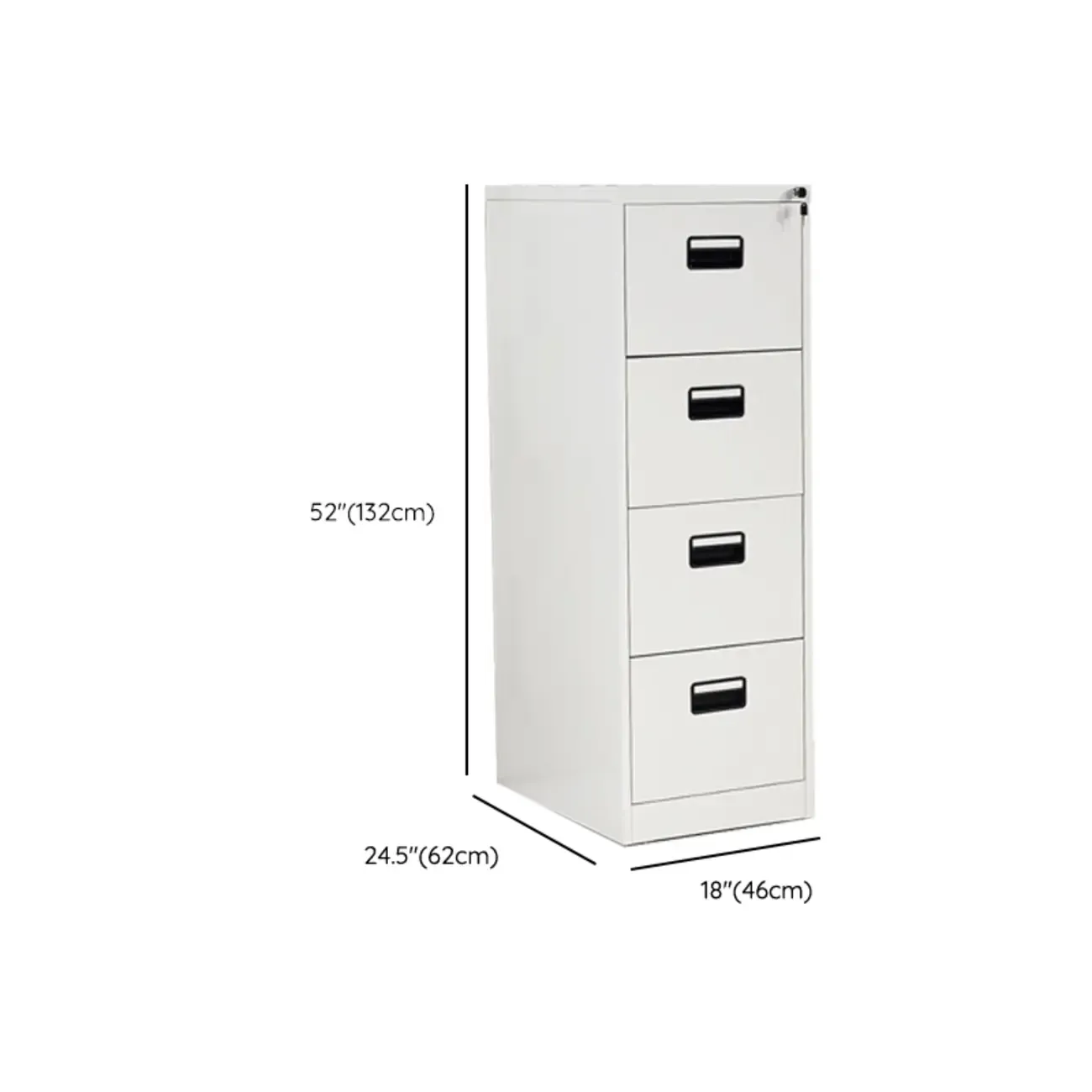 Glam Steel Filing Cabinet with Drawers in 3 Colors for Office Image - 31