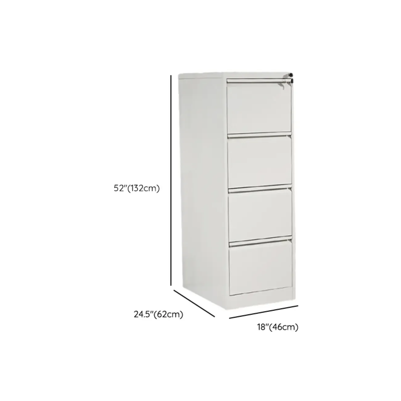 Glam Steel Filing Cabinet with Drawers in 3 Colors for Office Image - 32