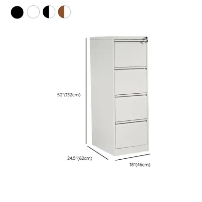 Glam Steel Filing Cabinet with Drawers in 3 Colors for Office Image - 33