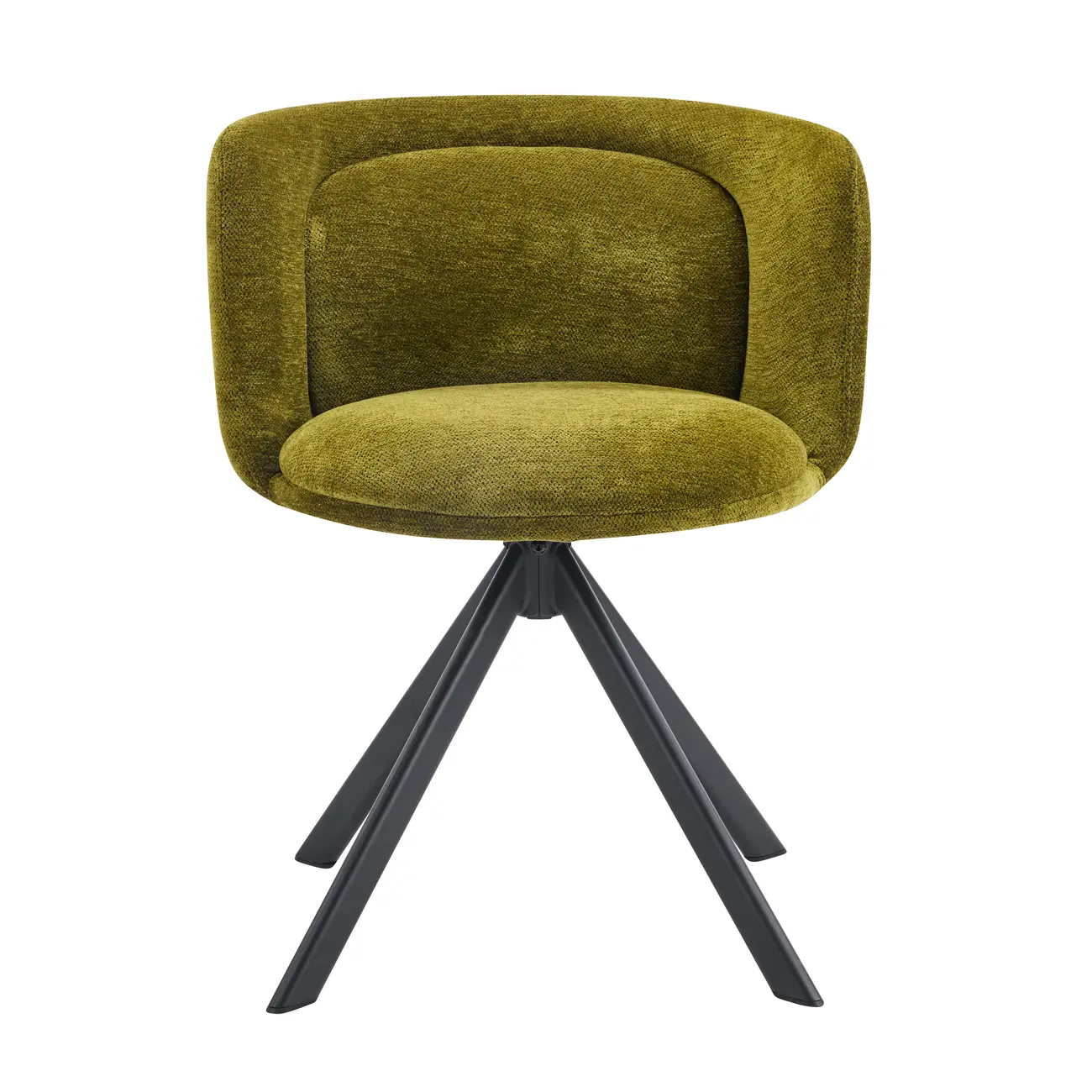 Modern Low Back Fabric Swivel Dining Chairs Set of 2 Image - 8 | homeyfad