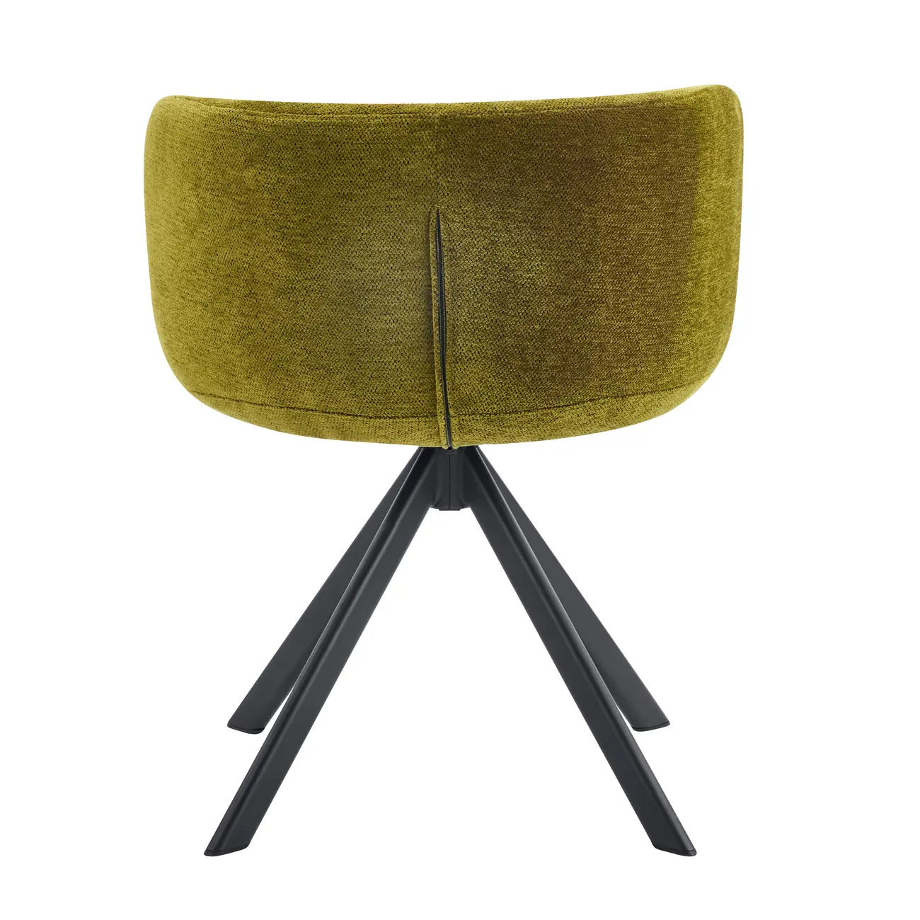 Modern Low Back Fabric Swivel Dining Chairs Set of 2 Image - 7 | homeyfad