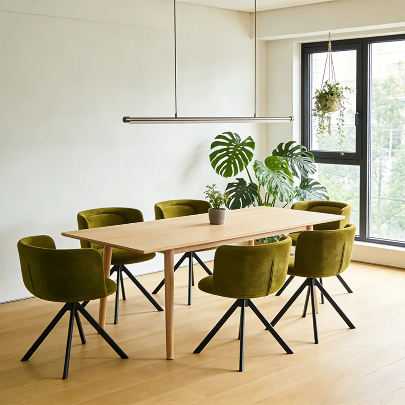 Modern Low Back Fabric Swivel Dining Chairs Set of 2 Image - 3 | homeyfad