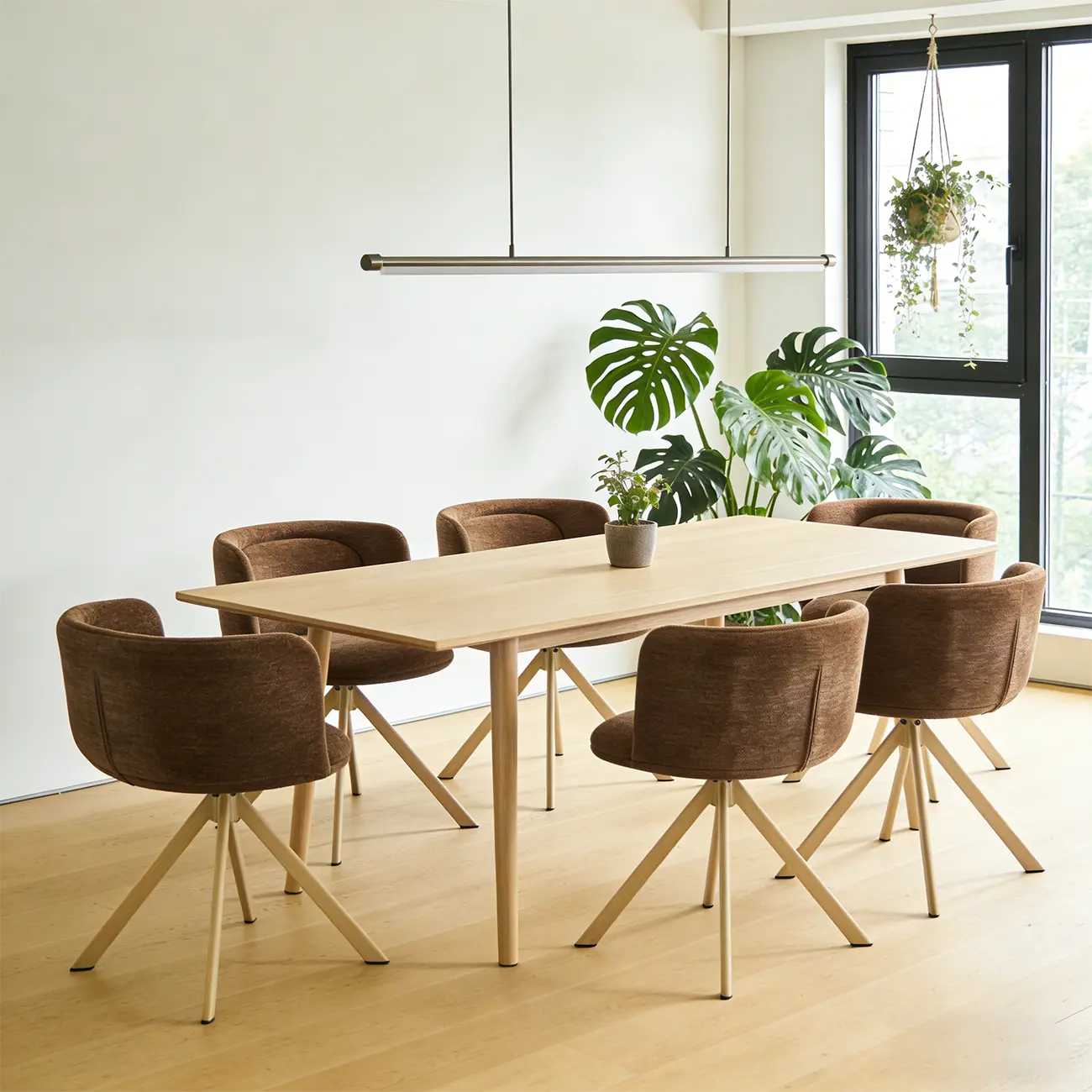 Modern Low Back Fabric Swivel Dining Chairs Set of 2 Image - 4 | homeyfad