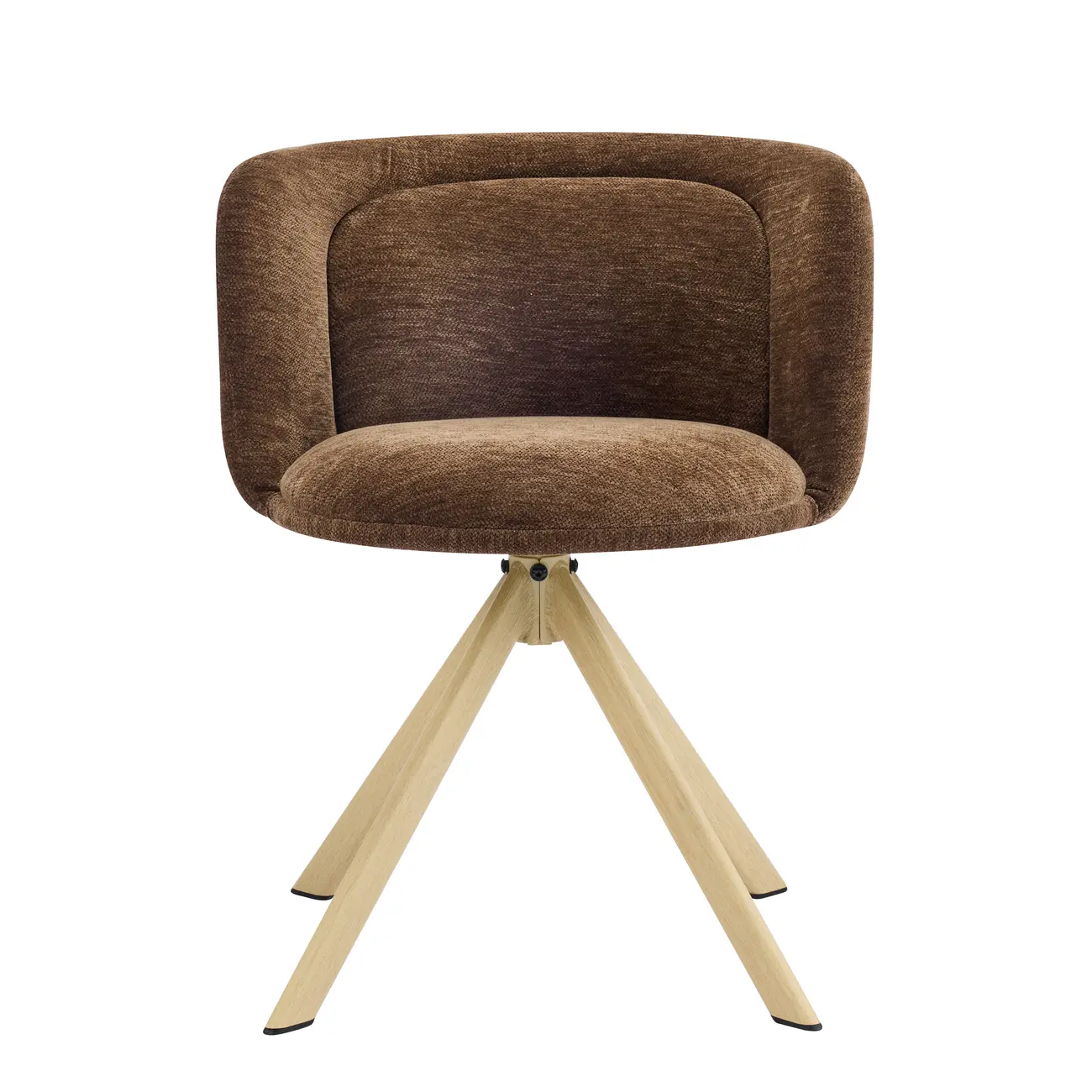 Modern Low Back Fabric Swivel Dining Chairs Set of 2 Image - 12 | homeyfad