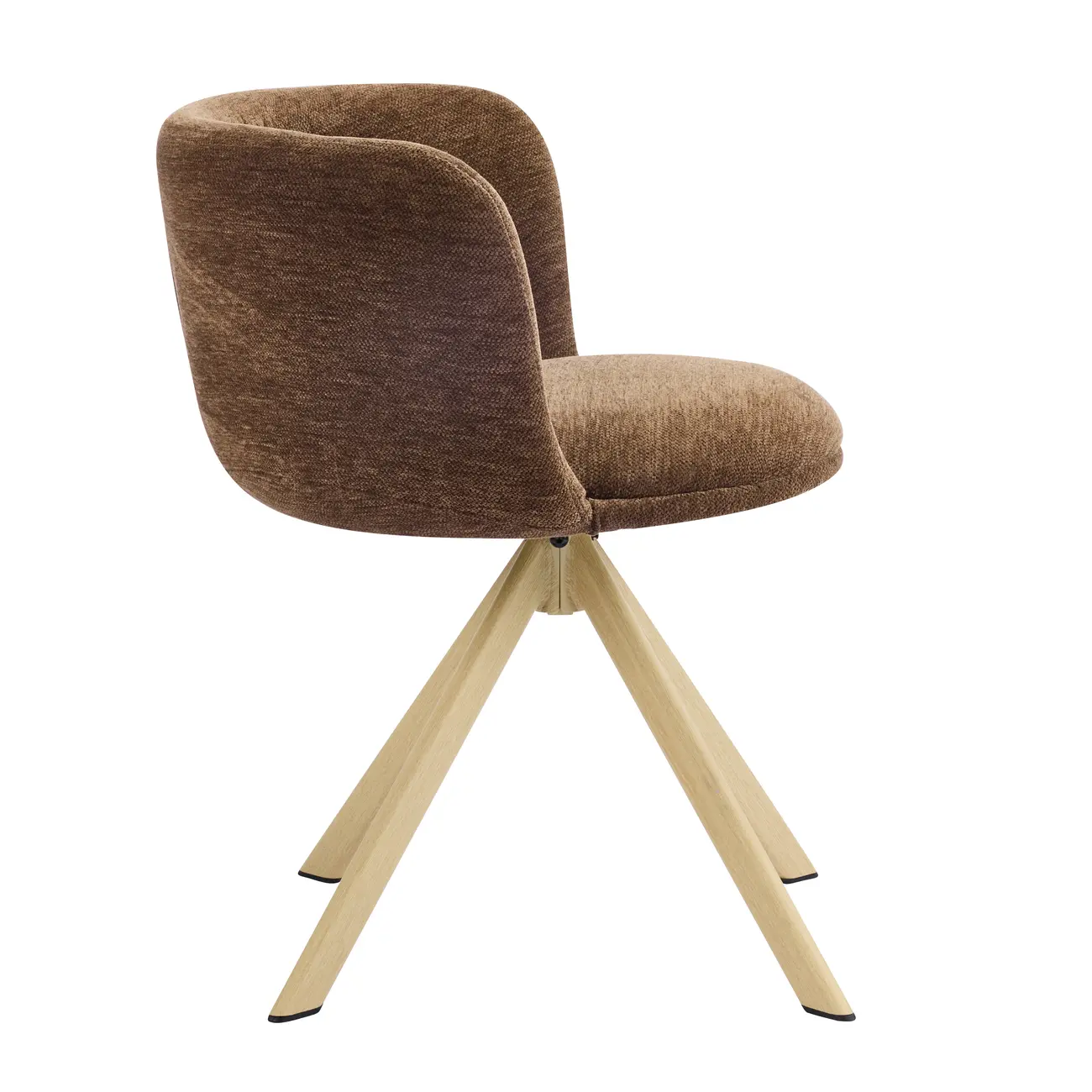 Modern Low Back Fabric Swivel Dining Chairs Set of 2 Image - 11 | homeyfad