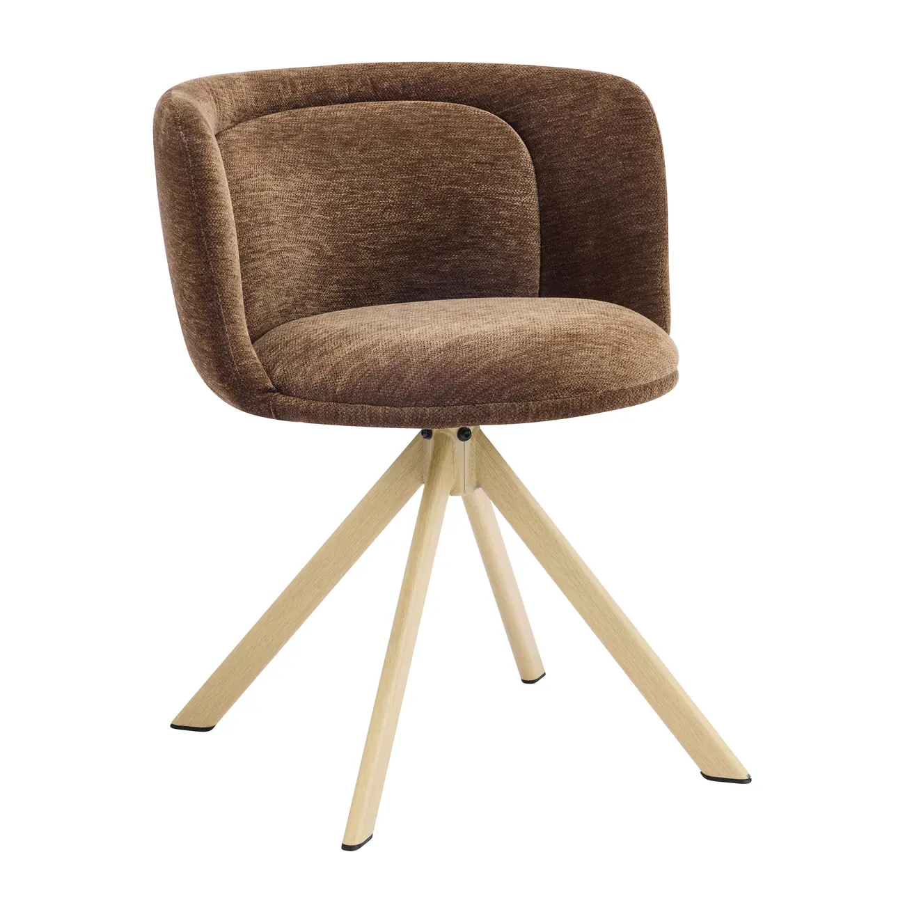 Modern Low Back Fabric Swivel Dining Chairs Set of 2 Image - 14 | homeyfad