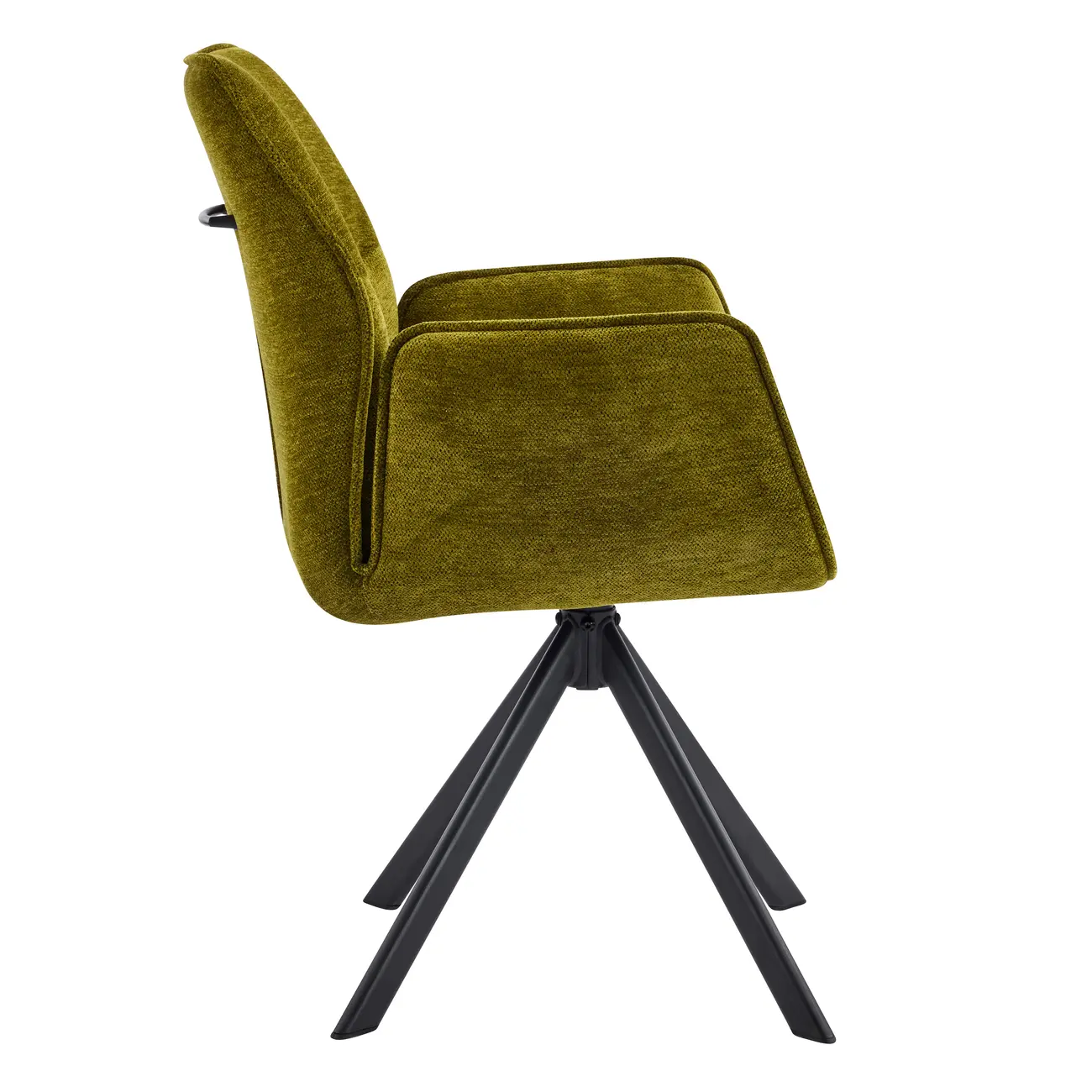 Swivel Modern Fabric High Back Upholstered Dining Chair Image - 8 | homeyfad