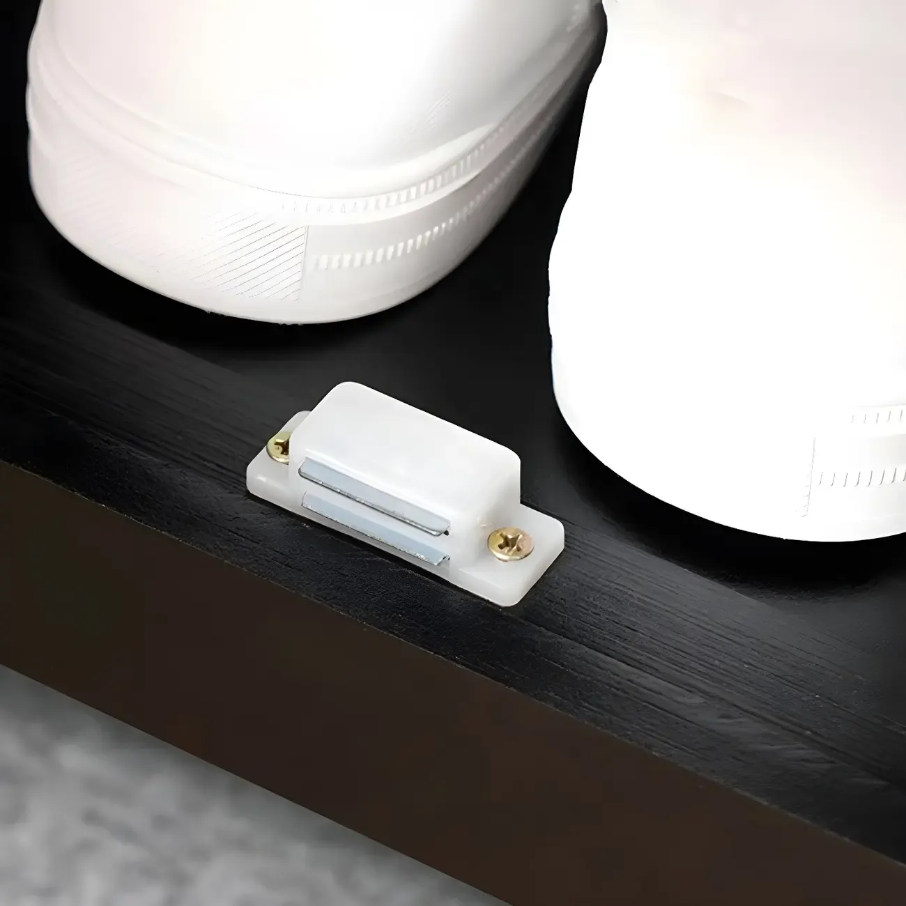 Entryway Black Bamboo Shoe Storage Bench with Glass Doors Image - 9