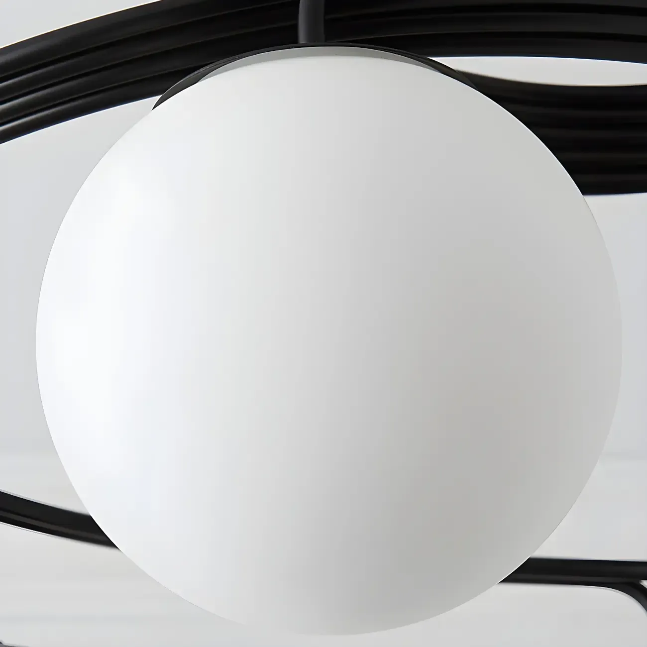 Modern Globe Bulb Orb Metal Semi Flush Ceiling Light