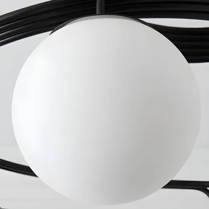Modern Globe Bulb Orb Metal Semi Flush Ceiling Light