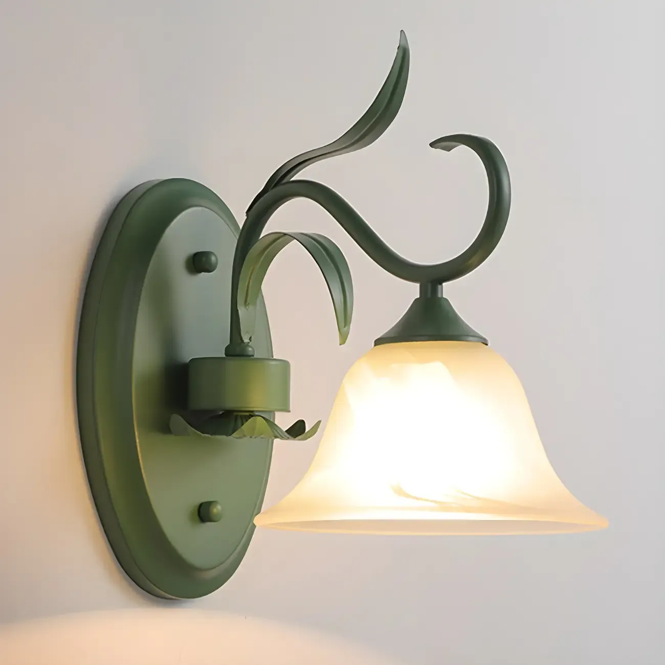  Floral LED Wall Sconce with Glass Shade for Interior Spaces | HomeyFad