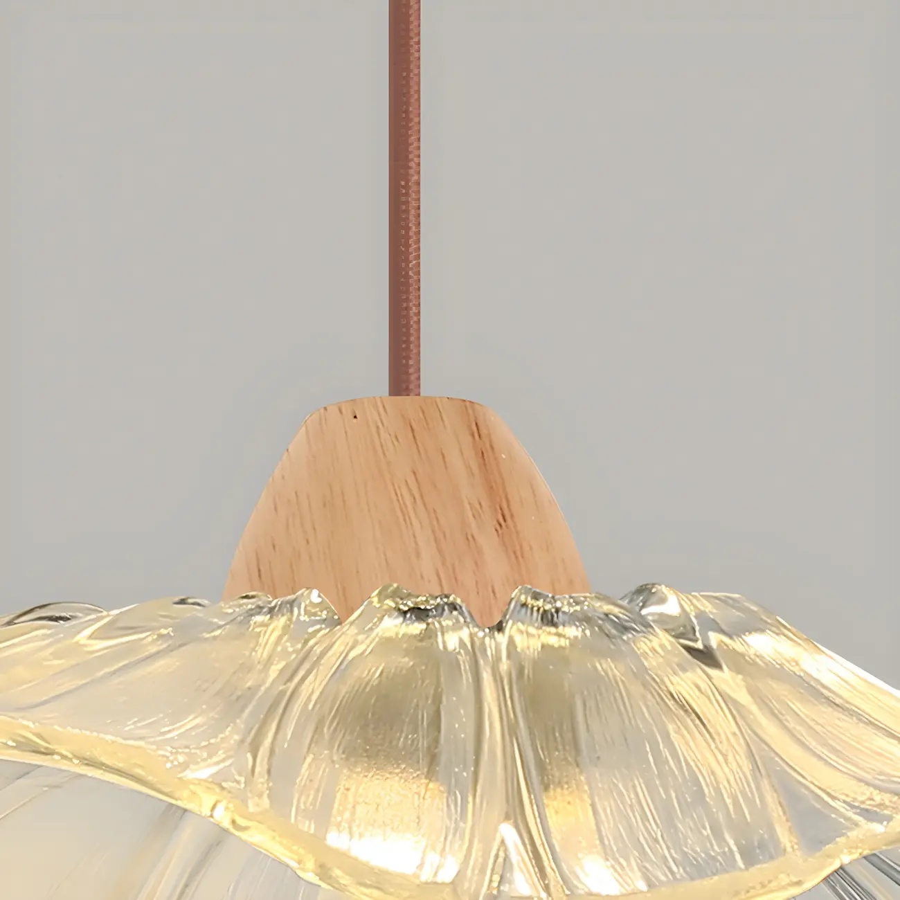 Simple Wood Glass Floral Shade Wall Sconce Image - 12 | homeyfad