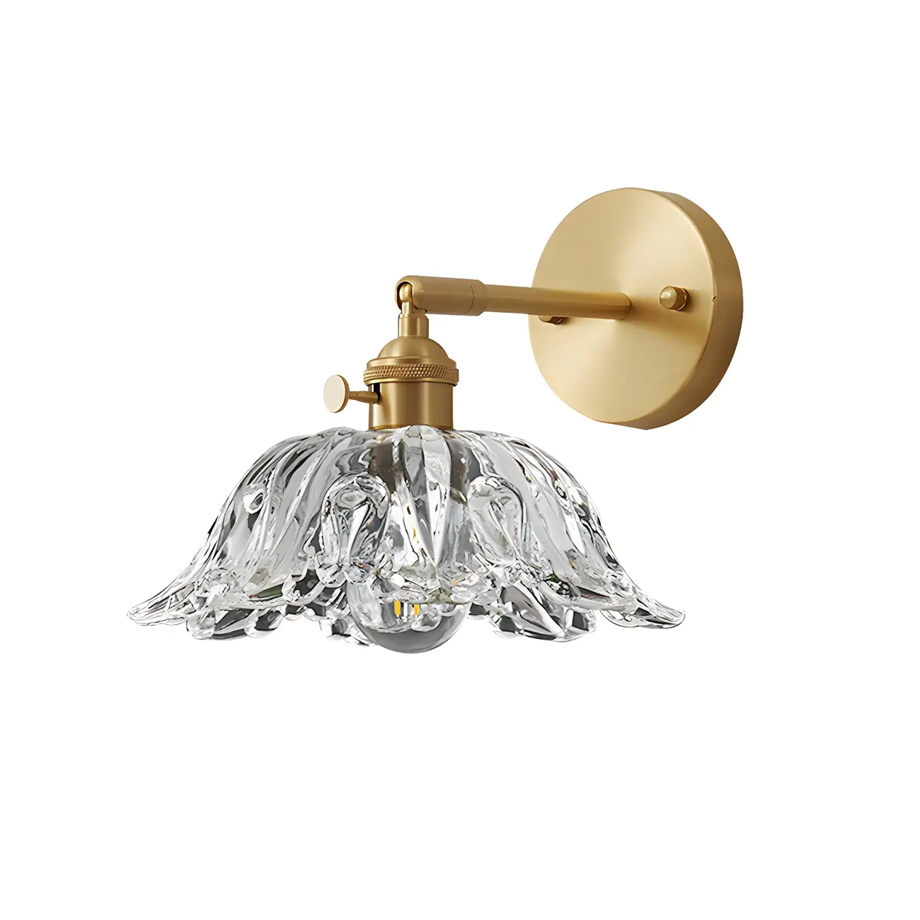 Modern Gold Glass Indoor Wall Light for Living Room Image - 5 | homeyfad