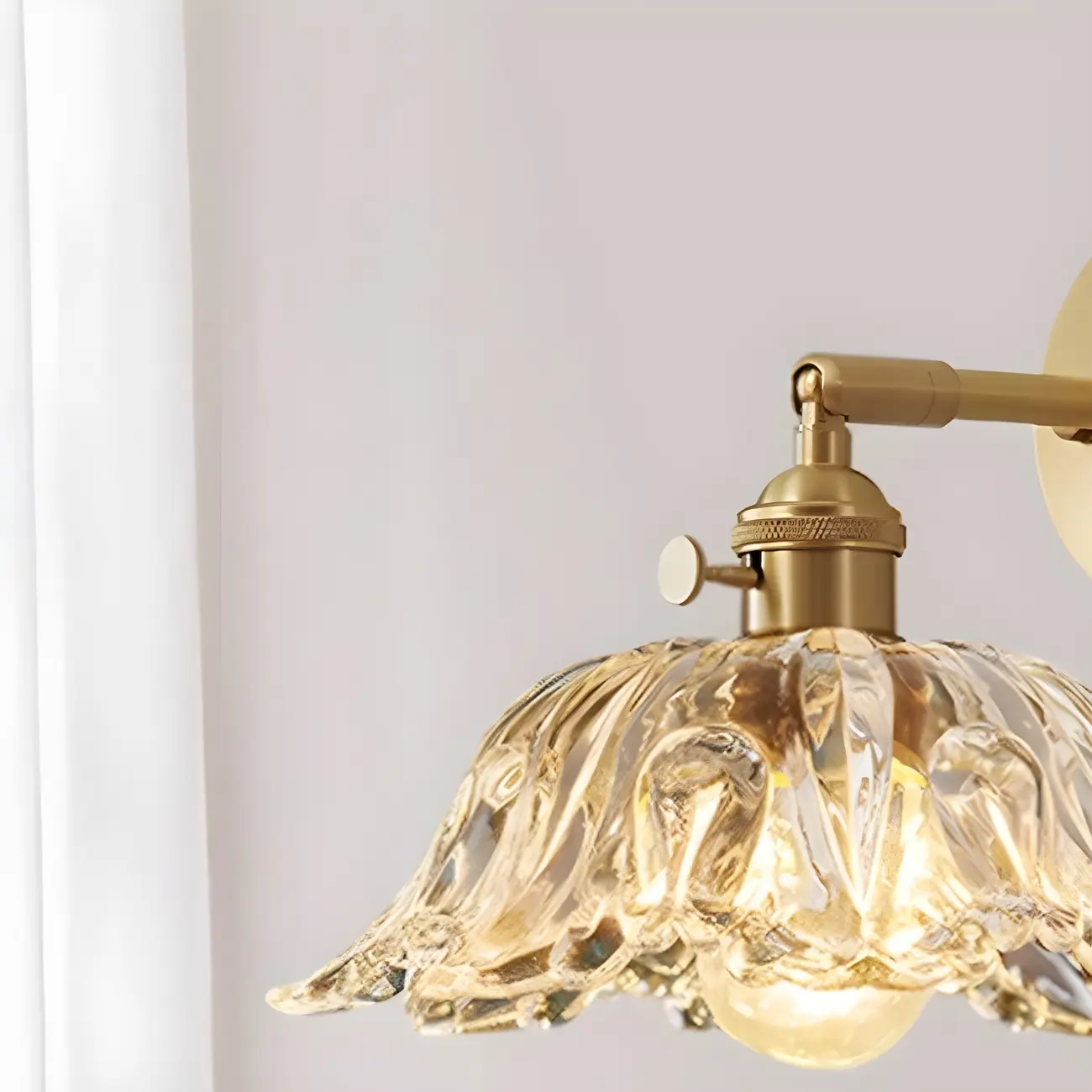 Modern Gold Glass Indoor Wall Light for Living Room Image - 6 | homeyfad