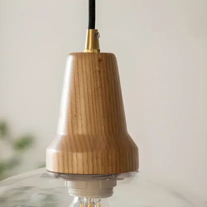 Modern Glass Geometric Pendant Light for Kitchen Island Image - 5