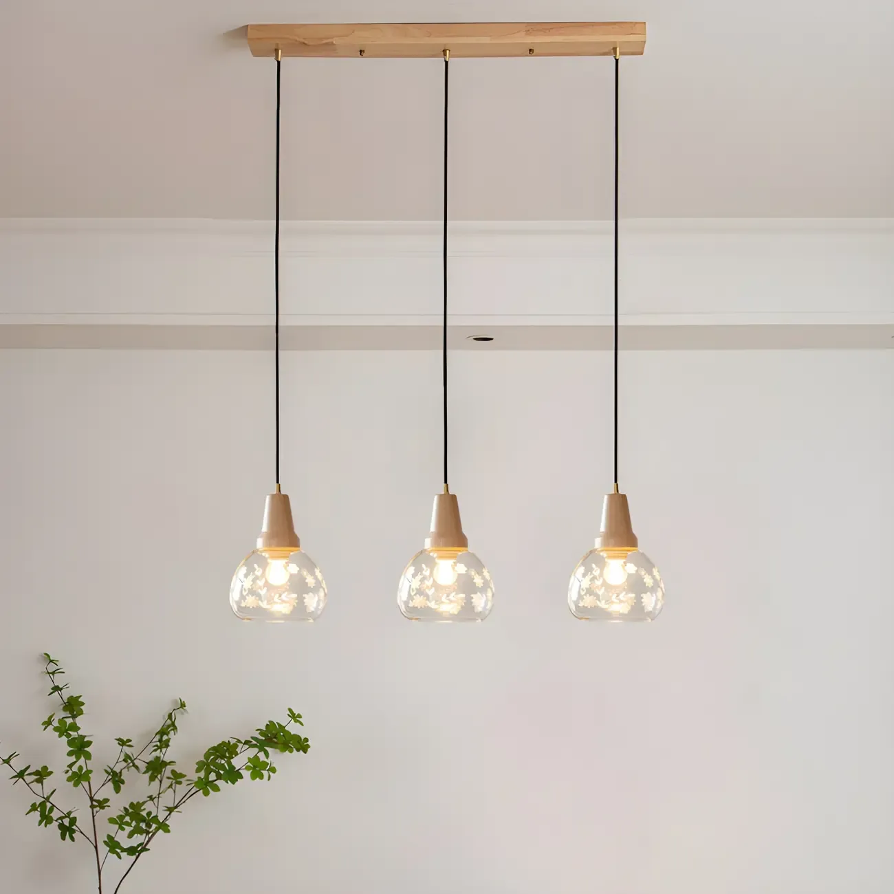 Modern Glass Geometric Pendant Light for Kitchen Island Image - 9