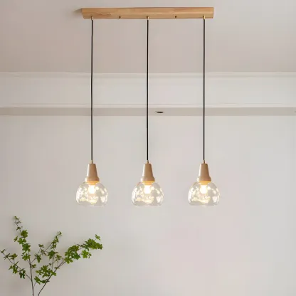 Modern Glass Geometric Pendant Light for Kitchen Island Image - 9