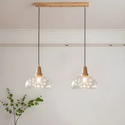 Modern Glass Geometric Pendant Light for Kitchen Island Image - 10