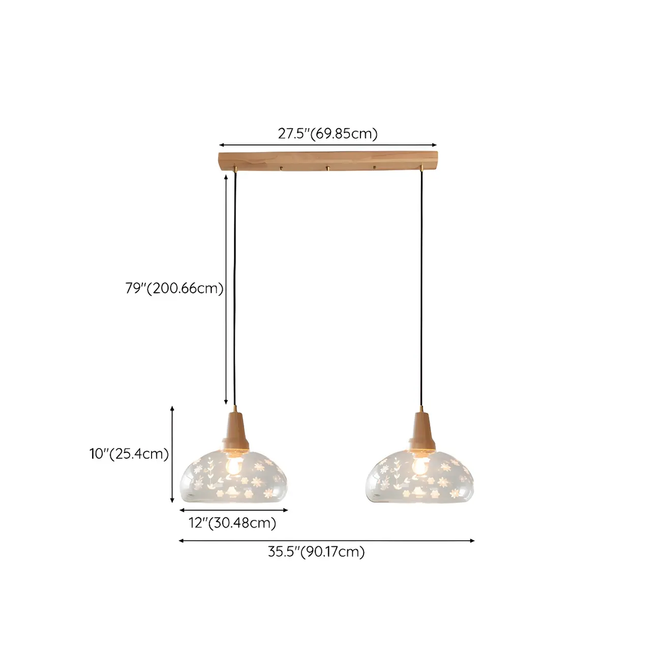 Modern Glass Geometric Pendant Light for Kitchen Island Image - 12 | homeyfad