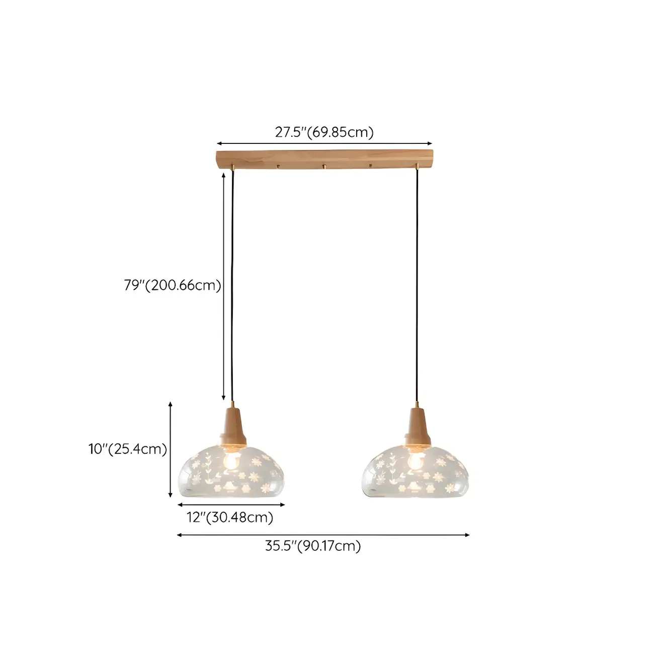 Modern Glass Geometric Pendant Light for Kitchen Island Image - 12