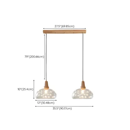 Modern Glass Geometric Pendant Light for Kitchen Island Image - 12