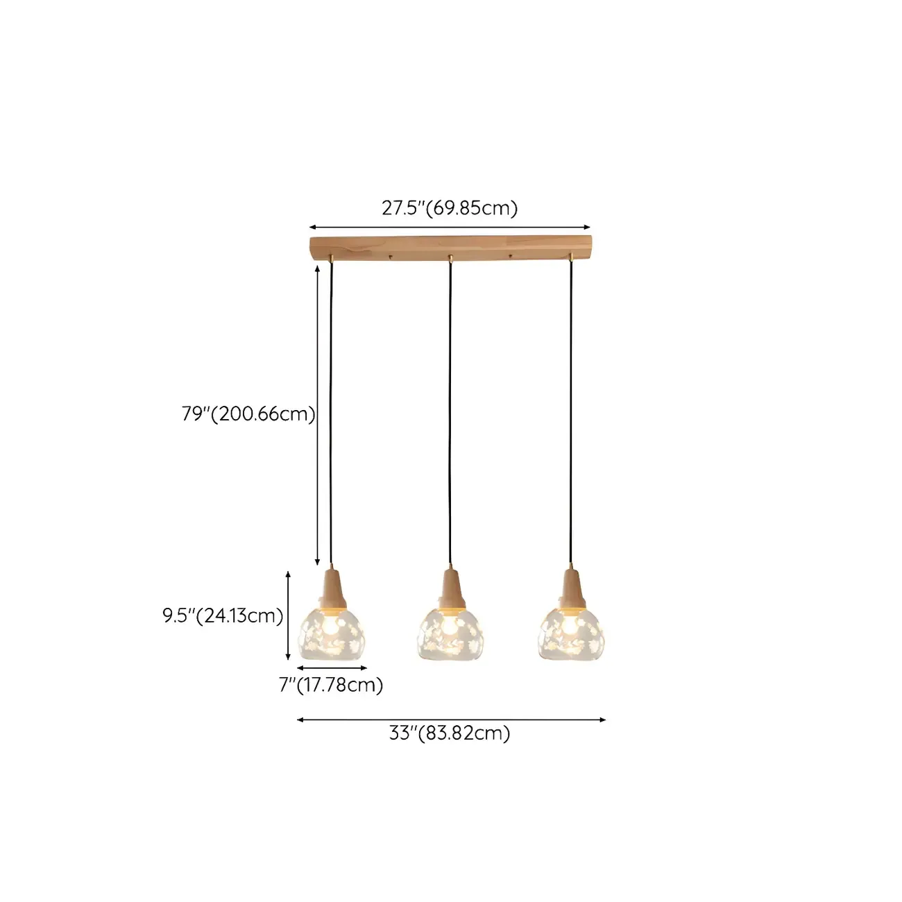 Modern Glass Geometric Pendant Light for Kitchen Island Image - 13