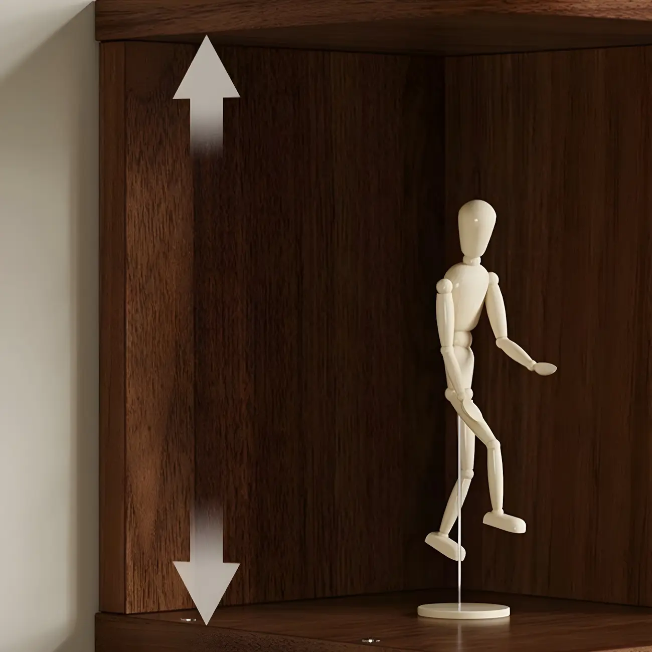 Tall Modern Walnut Open Back 6-Shelf Wood Bookcase Image - 6 | homeyfad