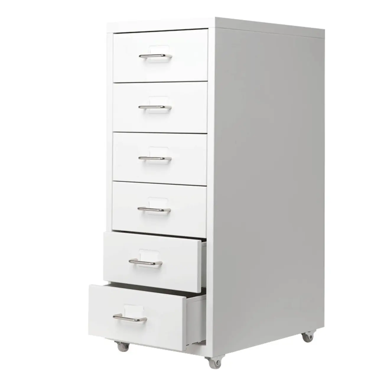 Nordic Vertical Metal Filing Cabinet with Casters for Home Office Image - 9 | homeyfad