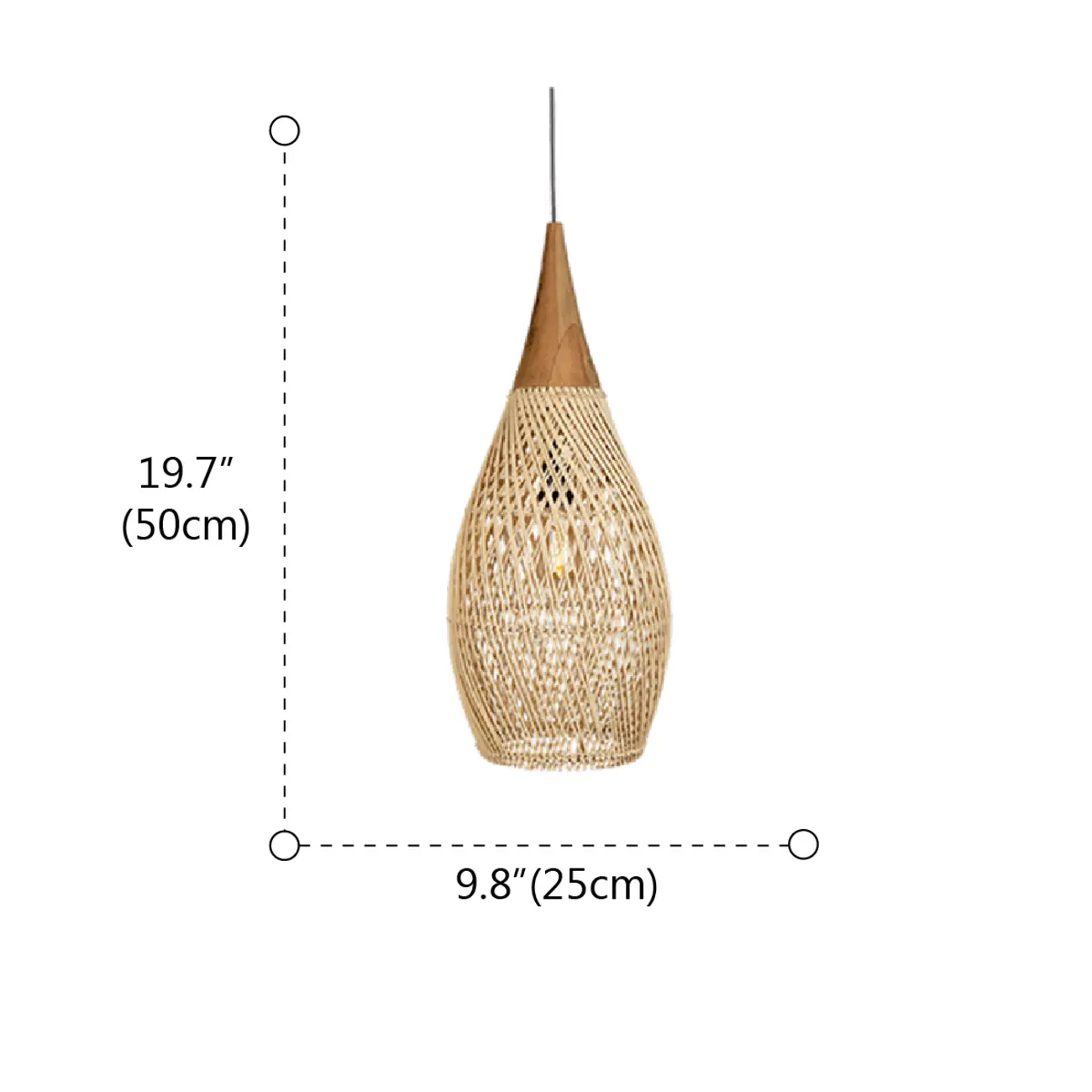 Wabi sabi style Rattan Pendant Light   #size | homeyfad